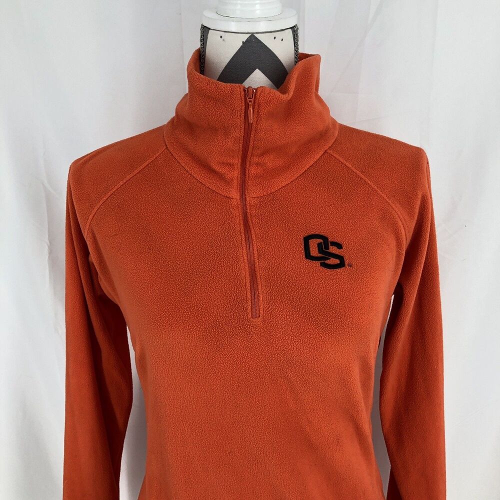 Columbia Oregon State University Beavers XL6027 Orange Fleece Half-Zip Medium